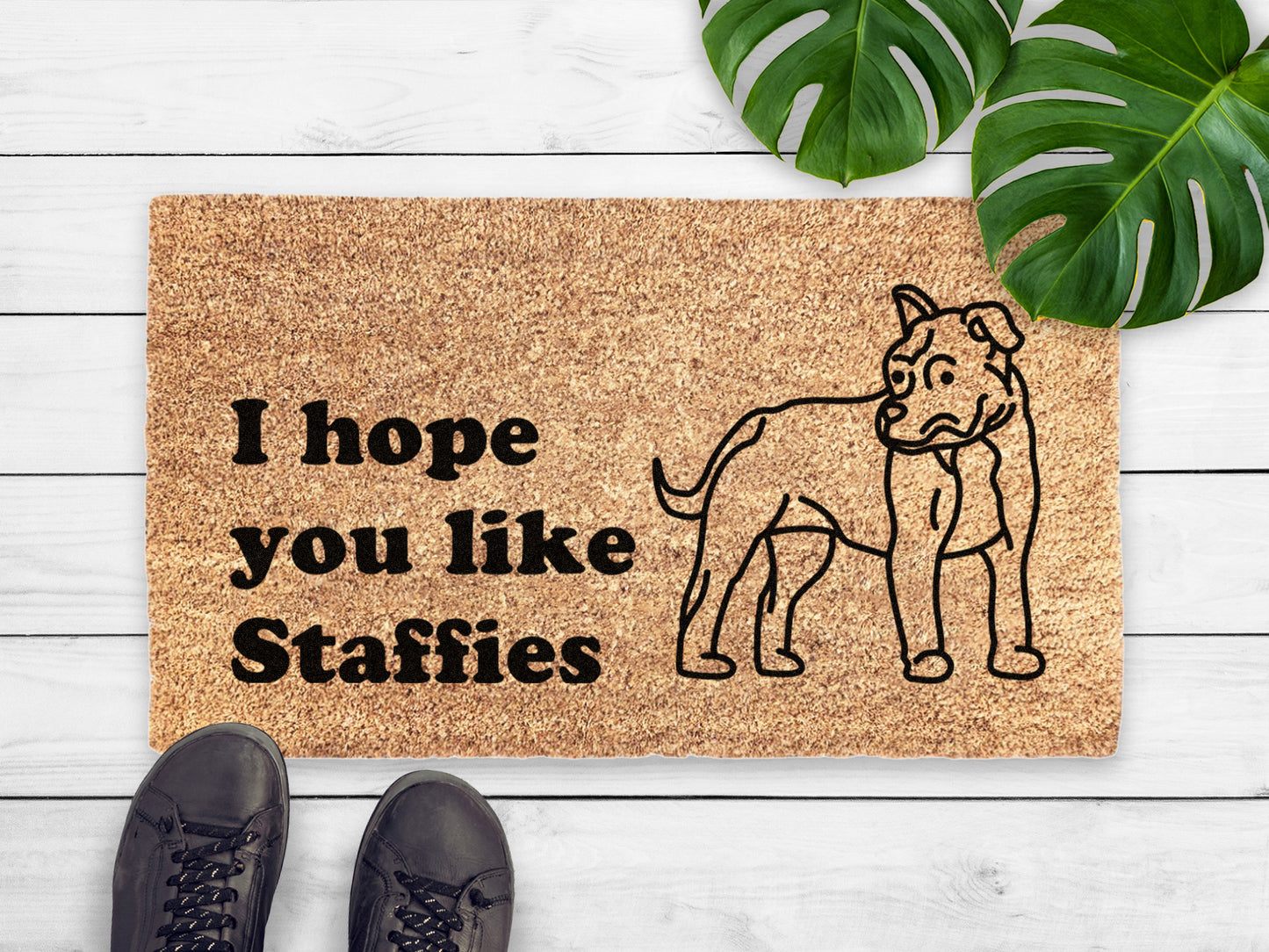 Hope You Like Staffies Doormat | Staffordshire Bull Terrier Doormat