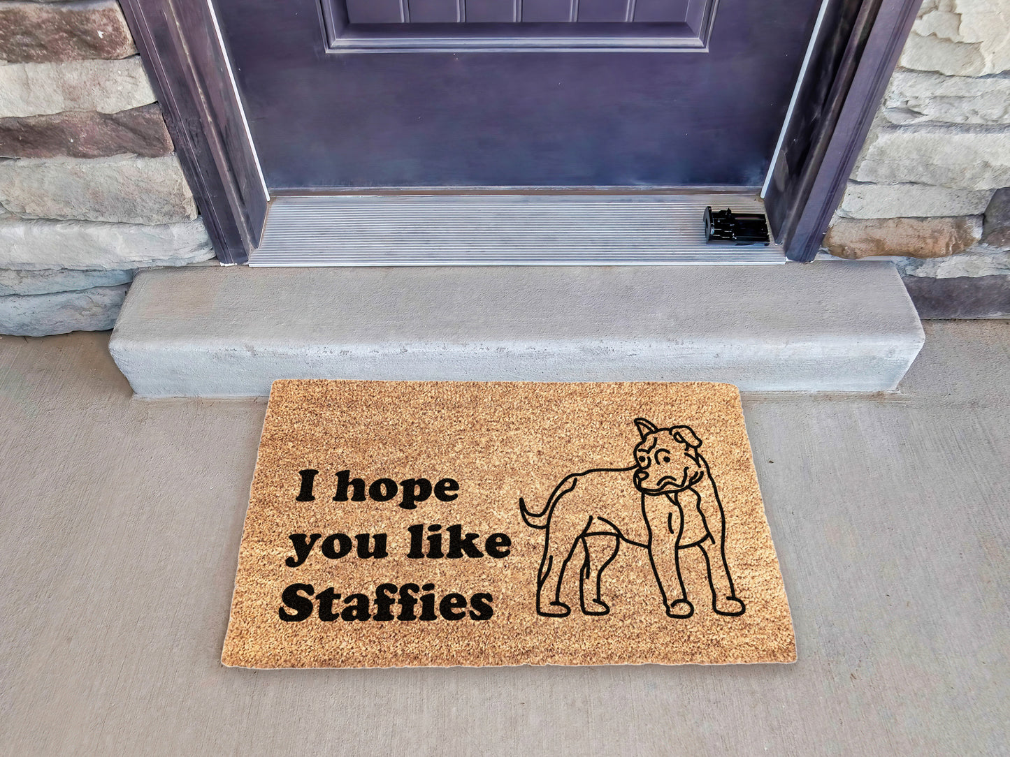 Hope You Like Staffies Doormat | Staffordshire Bull Terrier Doormat