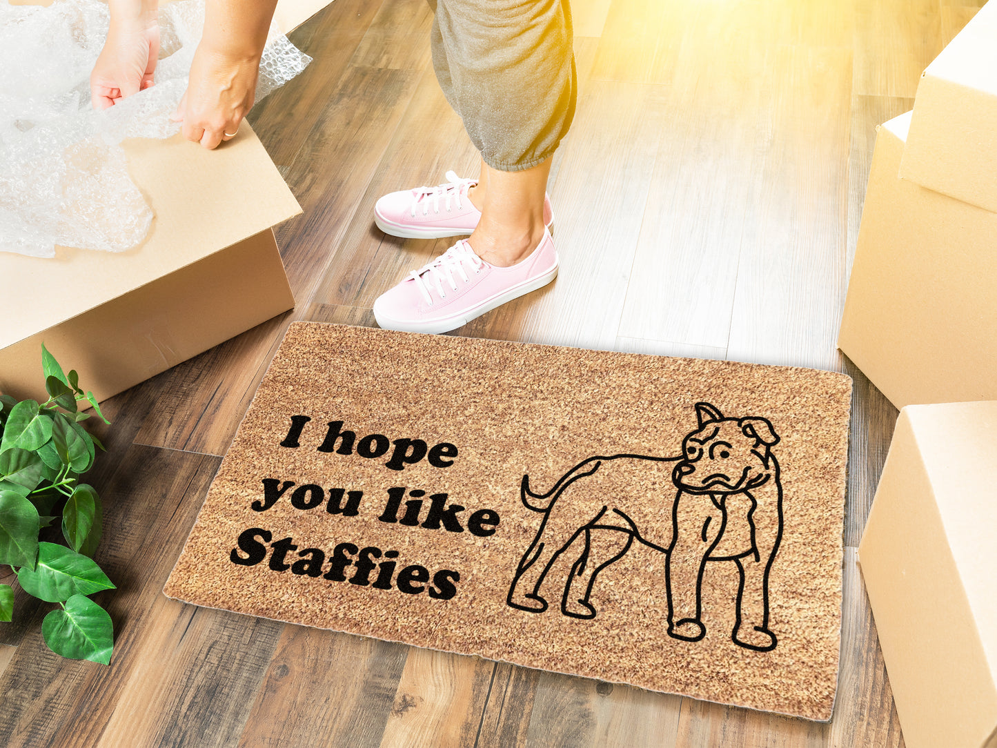 Hope You Like Staffies Doormat | Staffordshire Bull Terrier Doormat