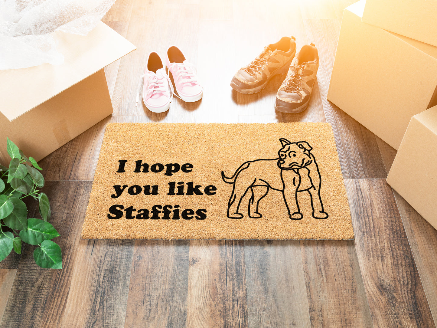 Hope You Like Staffies Doormat | Staffordshire Bull Terrier Doormat