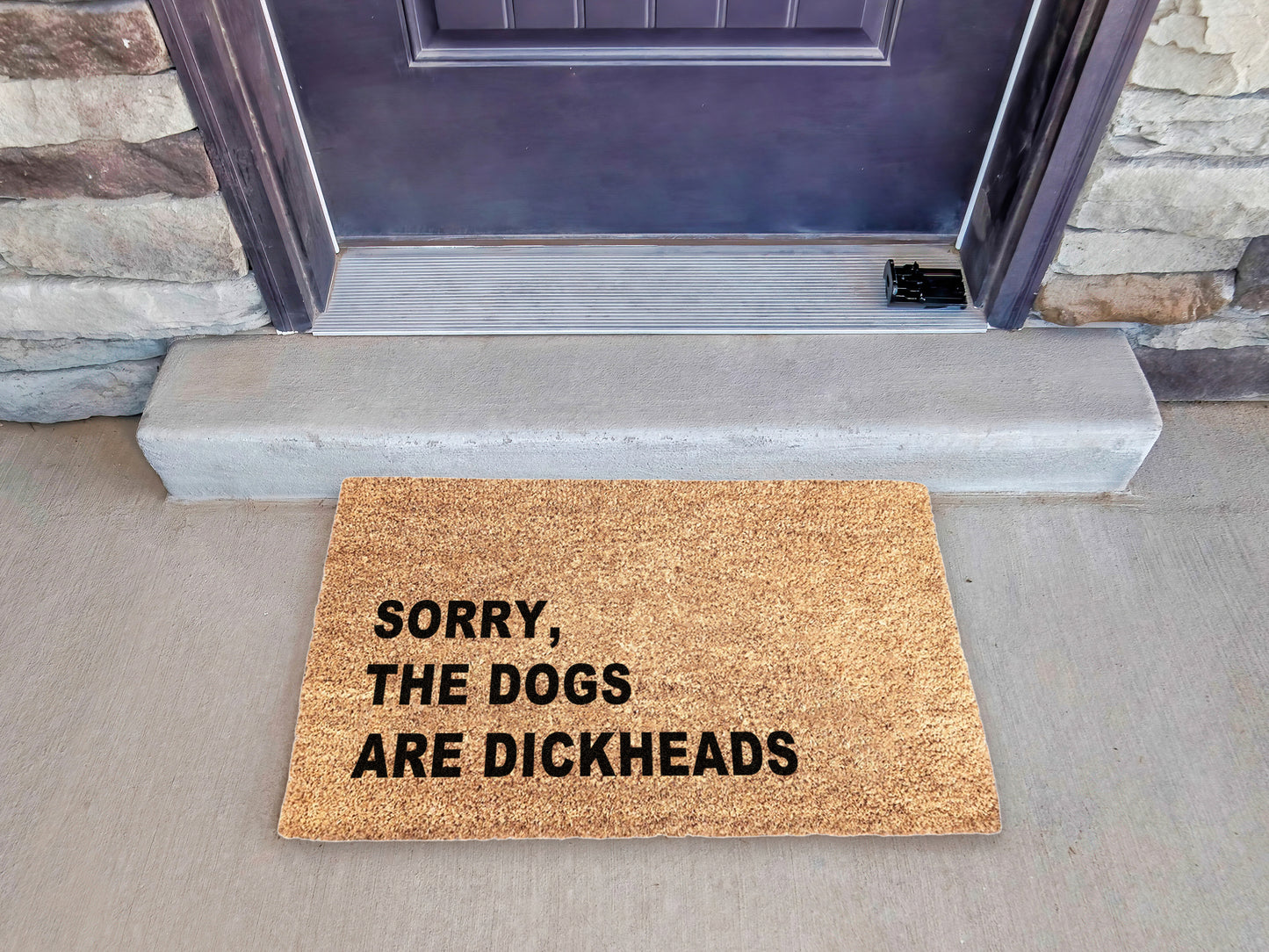Sorry, The Dogs are Dickheads Doormat, Gift for Dog Lover, Dog Doormat, Funny Doormat, Welcome Mat, Sarcastic Doormat, New Home Gift, Dog Gift, Housewarming Gift, dog mom, pet gift, Front Door mat, Entrance Mat, Porch Mat, Porch Decor, Dog Owner Gift, rude dog doormat, funny welcome mat, dog mom gift, dog dad gift, gift from parents, gift from children, funny entrance rug for rustic home, for contemporary home, custom dog gift, pup gift decor, doghouse decor, dog home decor, easter door mat
