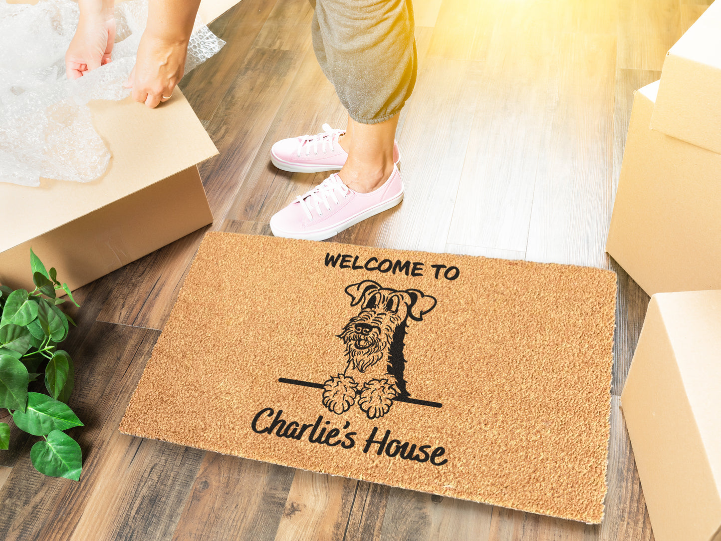 Airedale Terrier Custom Doormat | Welsh Terrier, Lakeland Terrier | Dog Lover Gift