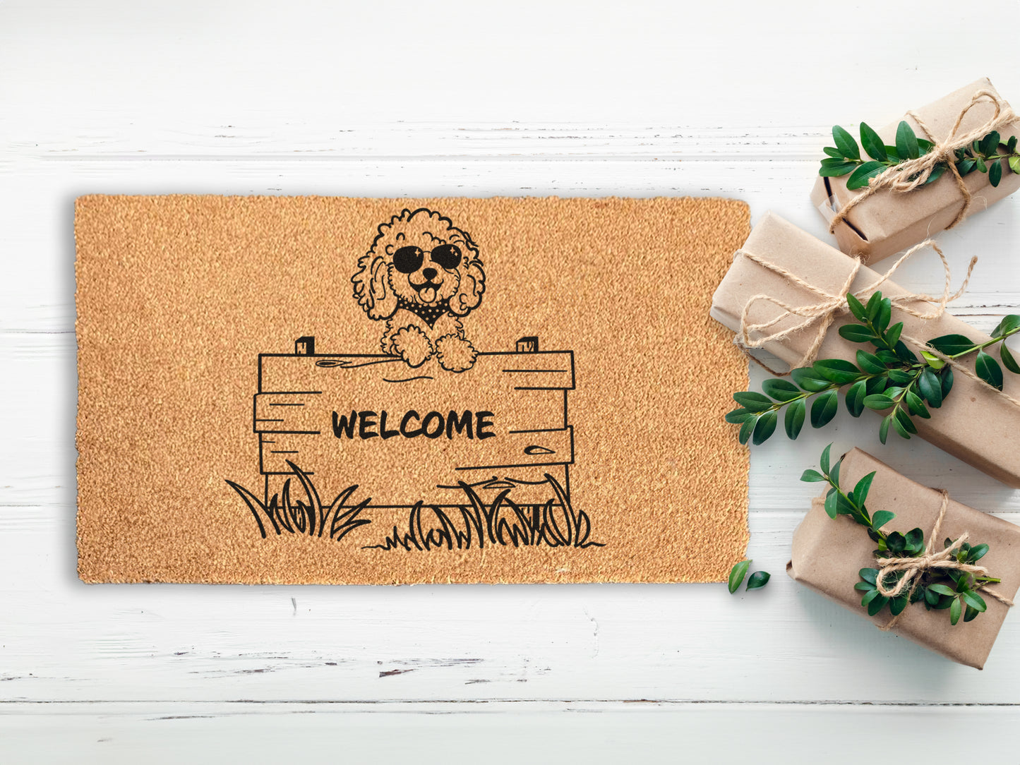 Welcome Cockapoo Dog Doormat