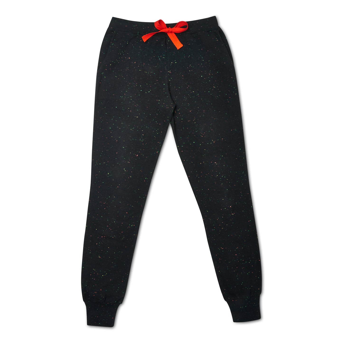 Tessie Confetti Black Pyjama Trousers | Women's Pyjama Trousers | Ladies PJ Bottoms | Nep Fabric | Black Pyjama Trousers with Pockets | Cuffed Pyjama Bottoms