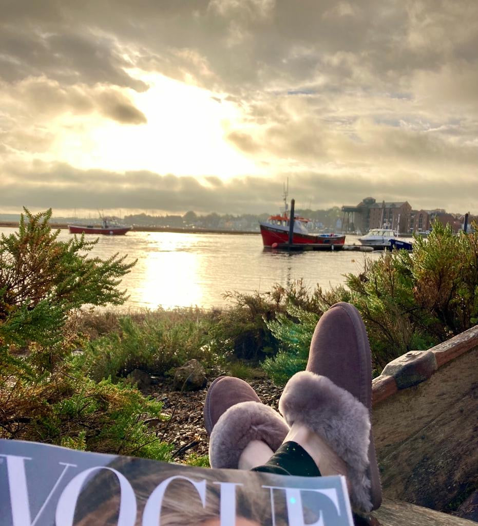 Tessie Sheepskin Slipper Mules | Dolly Slipper Mules | Truffle Grey Sheepskin Slipper Mules | Wells Next The Sea