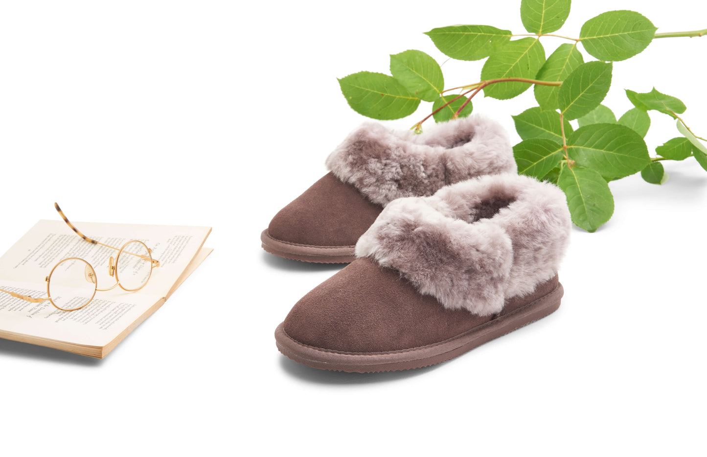 Betty Truffle Low Sheepskin Slipper Boots