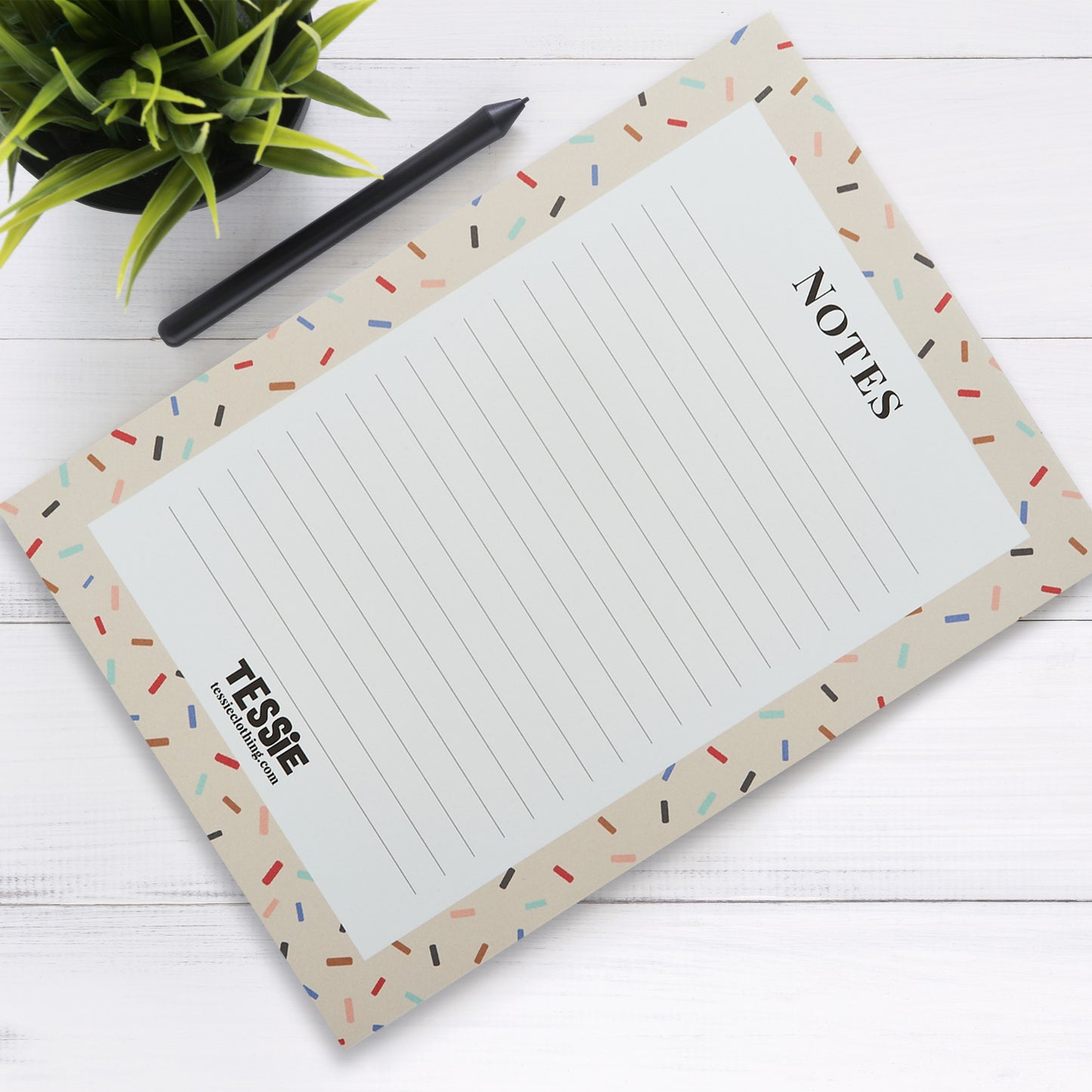 Confetti Oat Print A5 Notepad