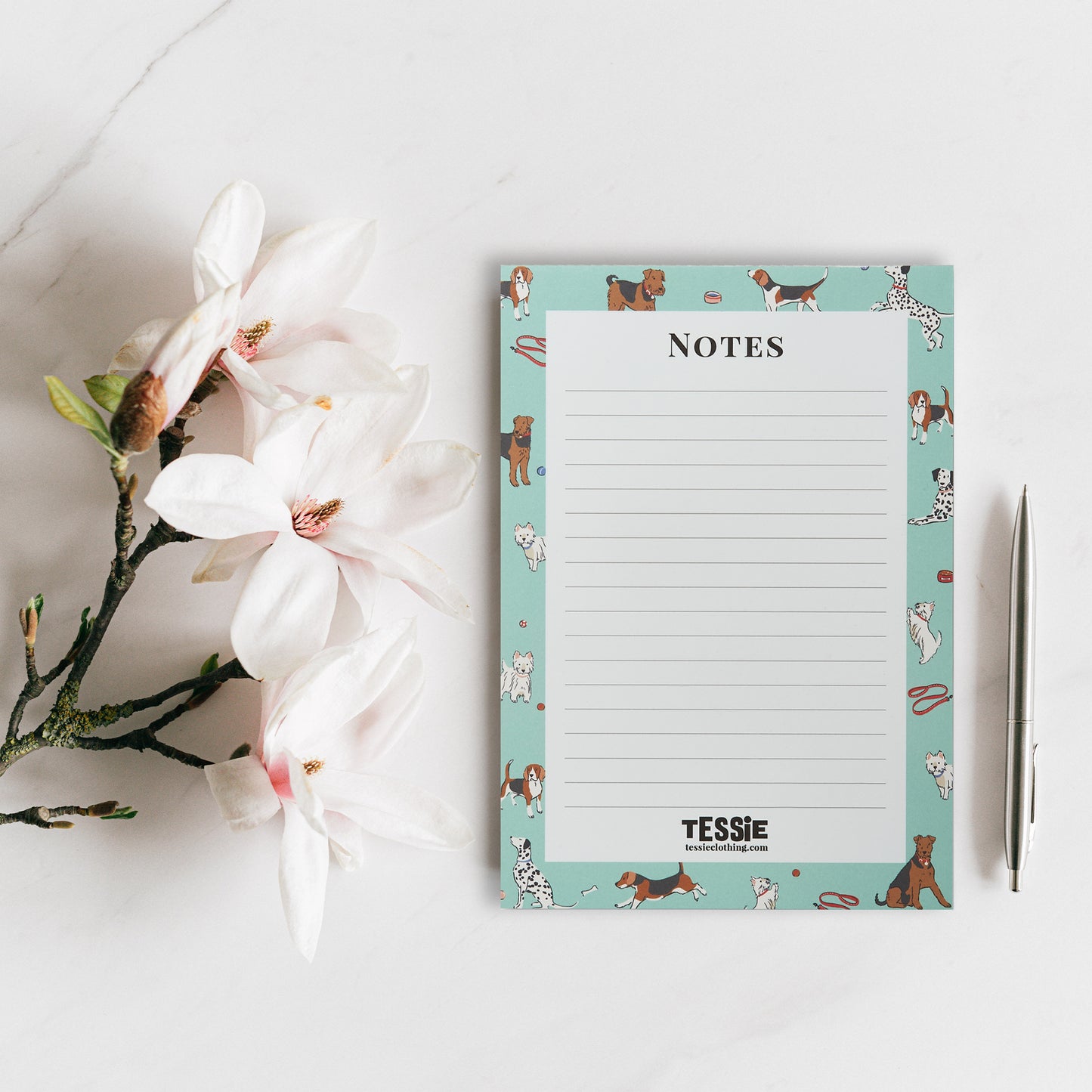 Poppy Dog Print A5 Notepad