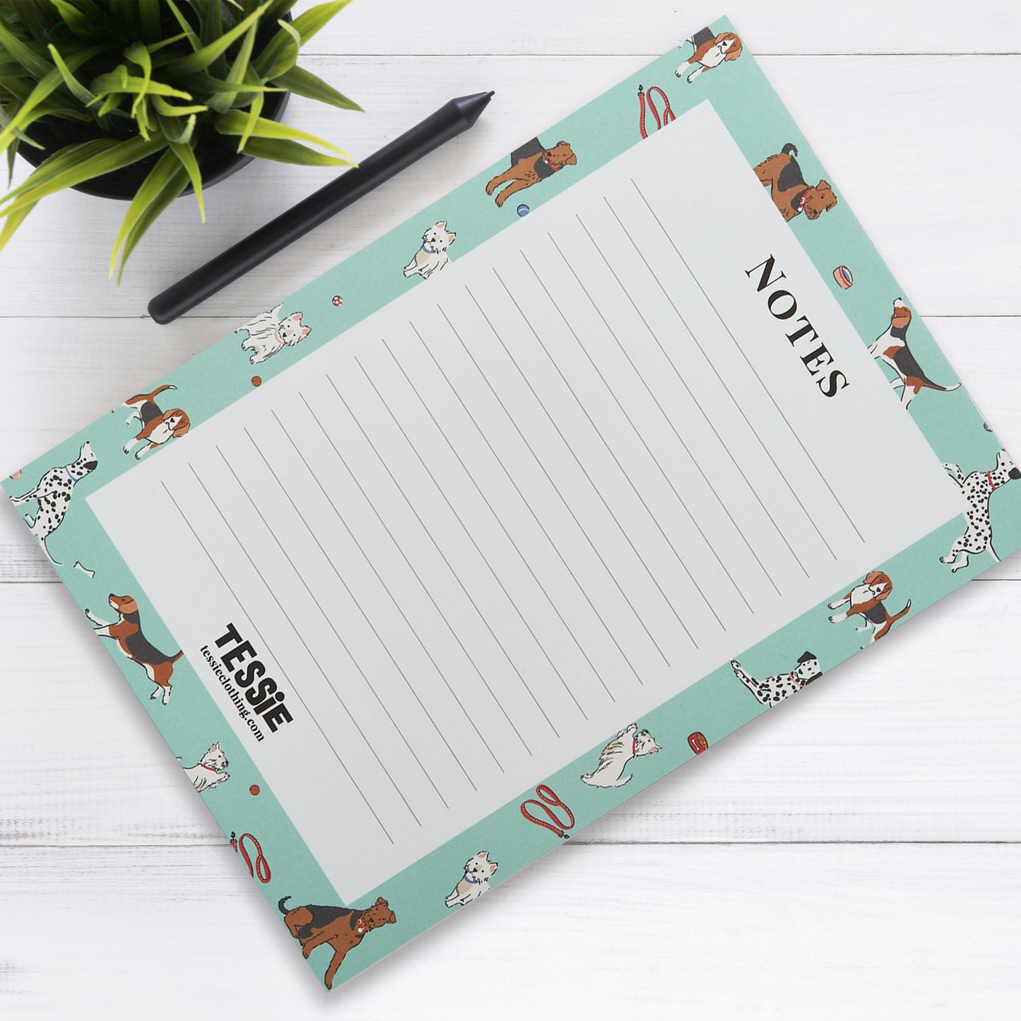 Poppy Dog Print A5 Notepad