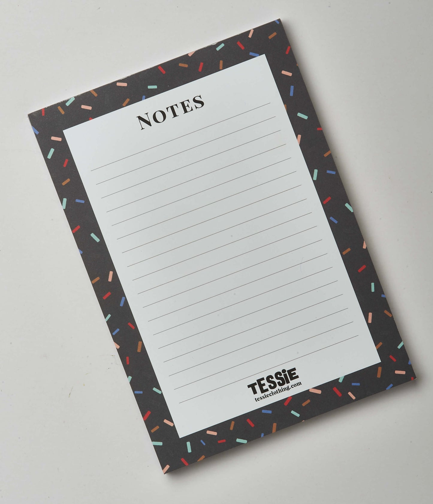 Confetti Black Print A5 Notepad