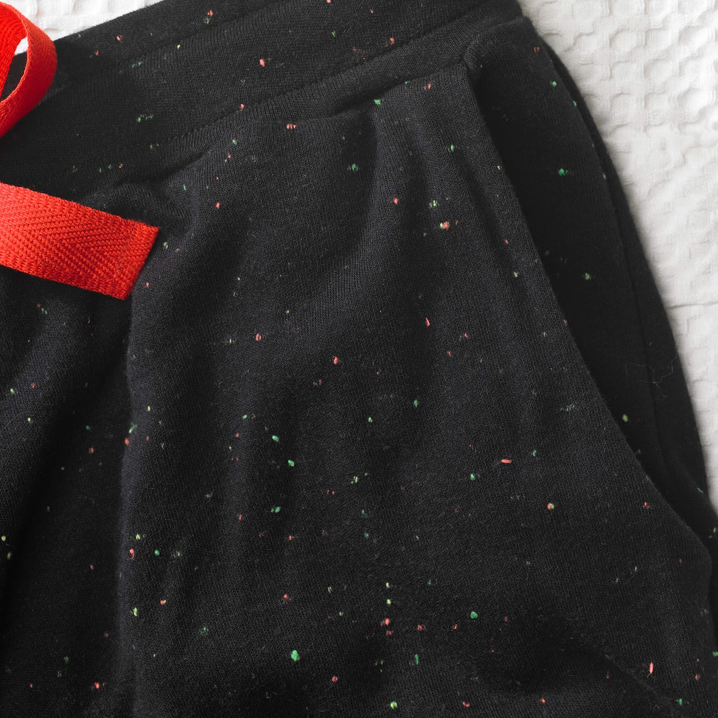Tessie Confetti Black Pyjama Trousers | Women's Pyjama Trousers | Ladies PJ Bottoms | Nep Fabric | Black Pyjama Trousers with Pockets | Cuffed Pyjama Bottoms | PJ Trouser Pockets