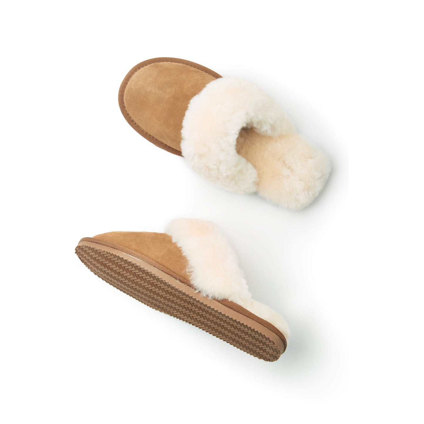 Tessie Sheepskin Slipper Mules | Dolly Slipper Mules | Chestnut Sheepskin Slipper Mules