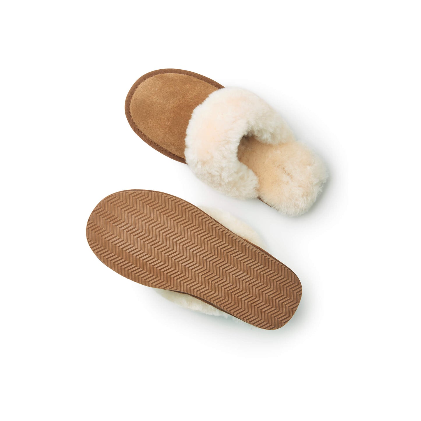 Tessie Sheepskin Slipper Mules | Dolly Slipper Mules | Chestnut Sheepskin Slipper Mules