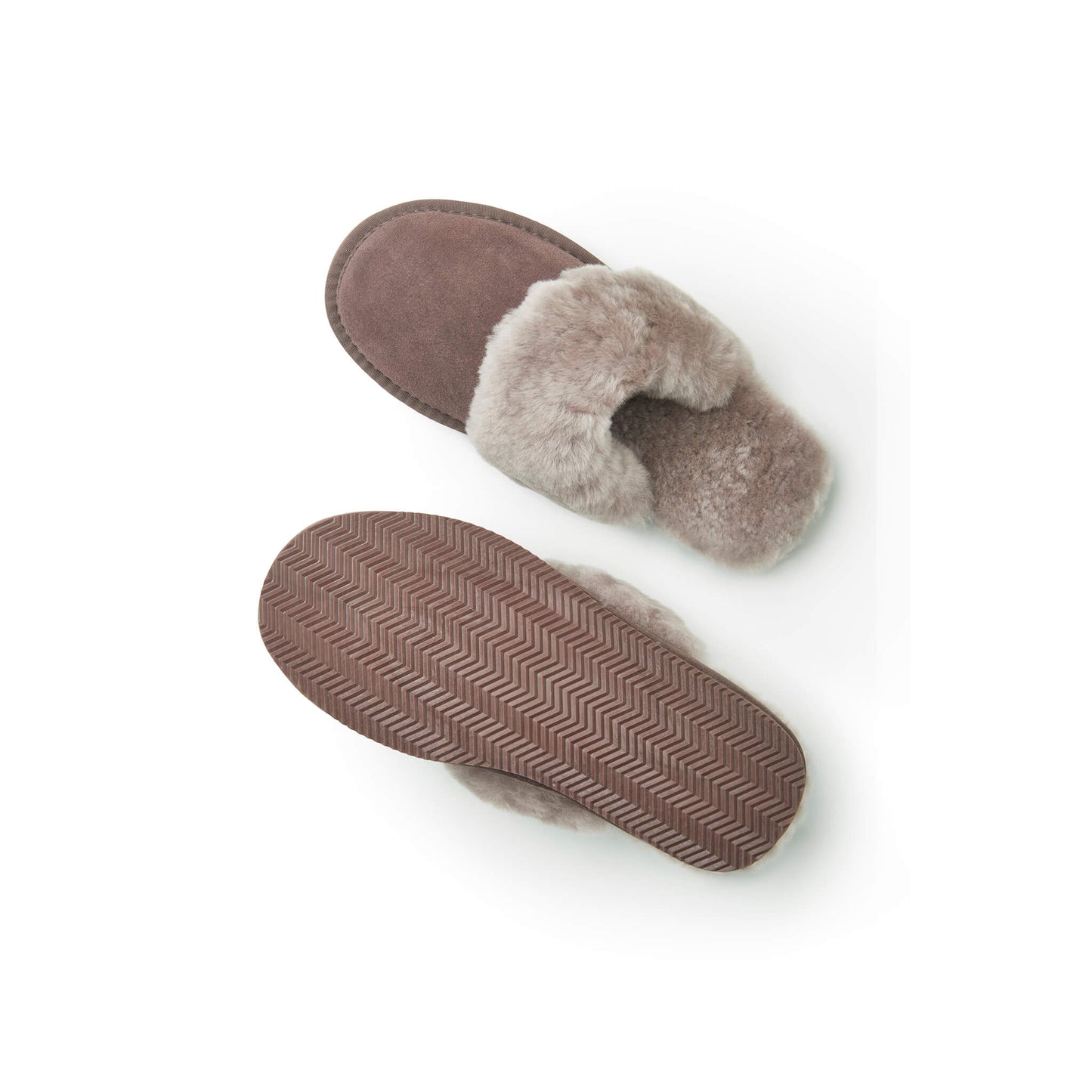 Tessie Sheepskin Slipper Mules | Dolly Slipper Mules | Truffle Grey Sheepskin Slipper Mules