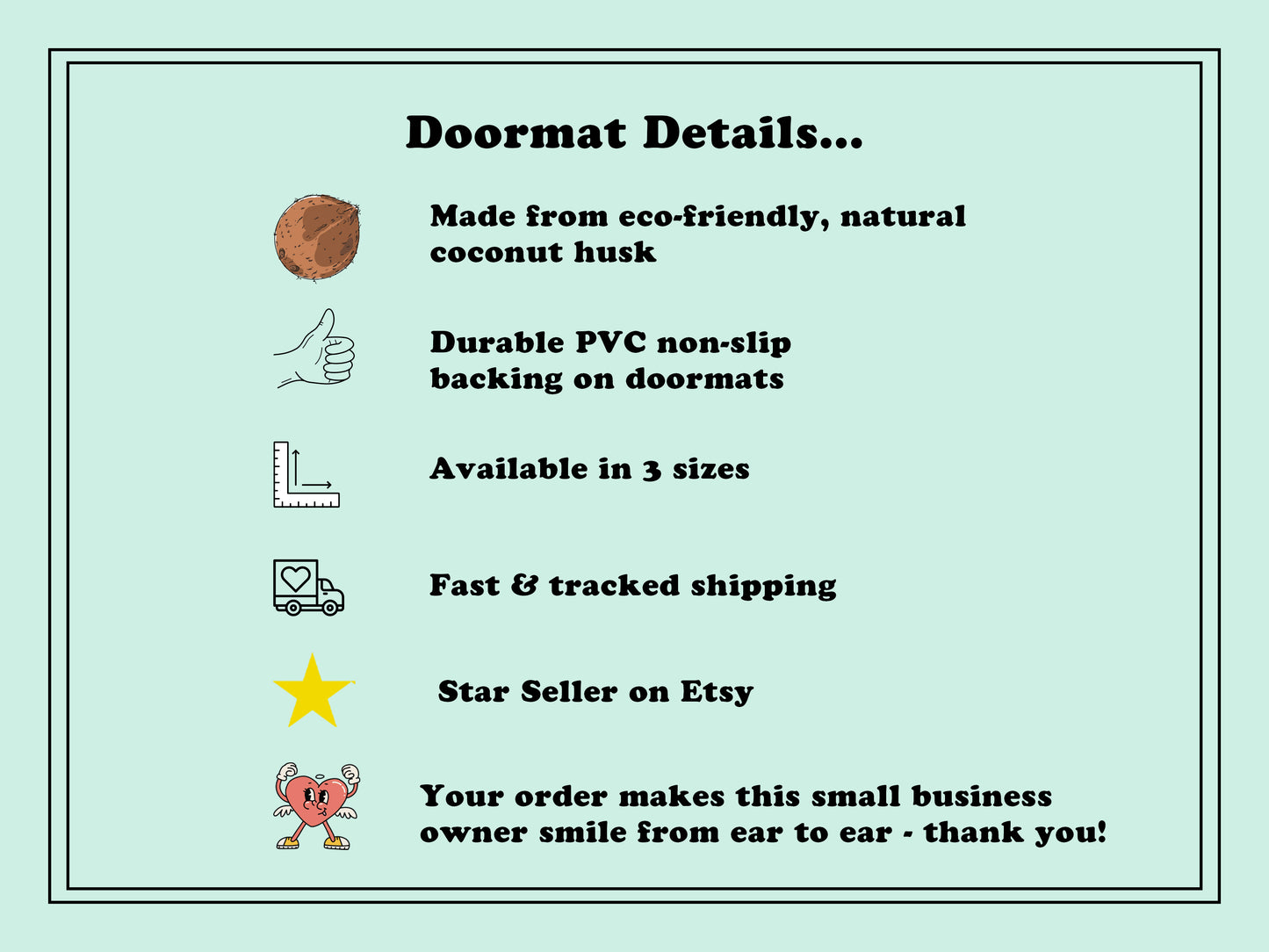 Complimentary Dog Hair With Every Visit Doormat | Funny Dog Doormat