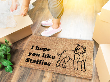 Hope You Like Staffies Doormat | Staffordshire Bull Terrier Doormat