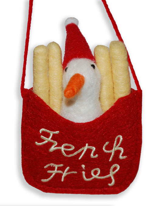 Seagull & French Fries Felt Christmas Tree Decoration