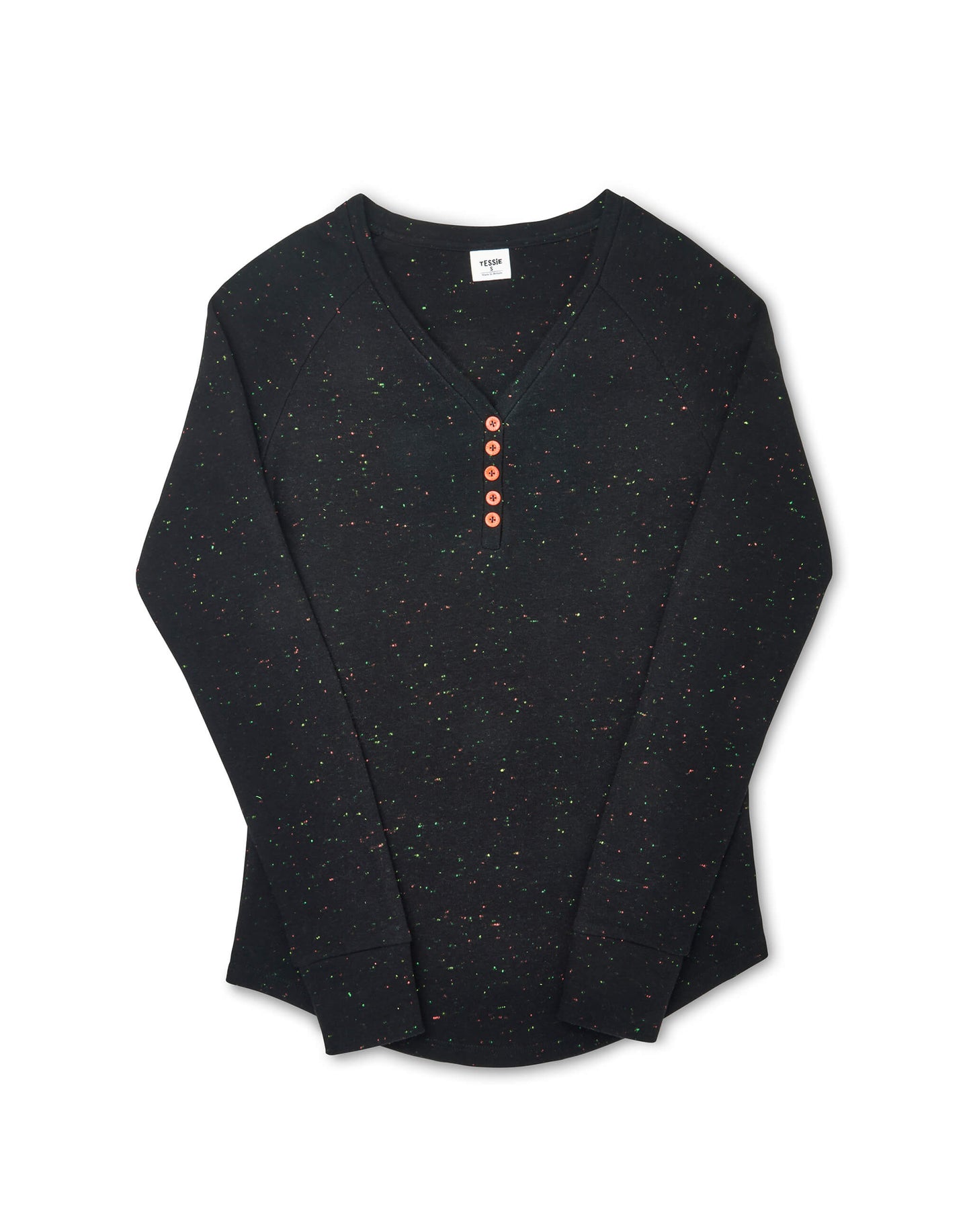 Confetti Black Long Sleeve Top - Mix & Match Loungewear & Pyjamas