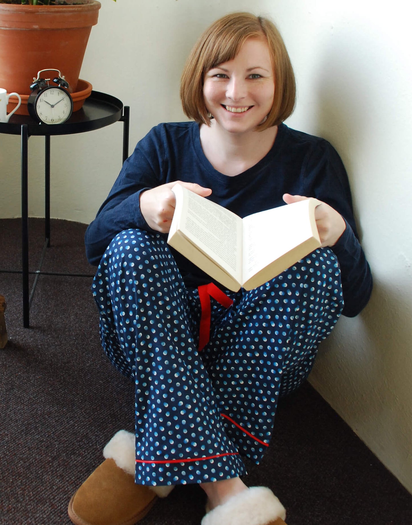 Dotty Print Pyjama Trousers & Scrunchie Set