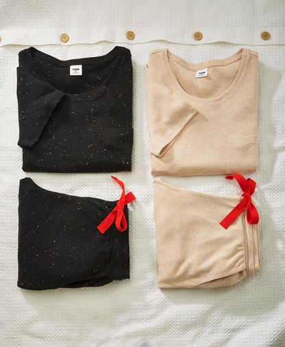 Confetti Black T-Shirt - Mix & Match Loungewear & Pyjamas