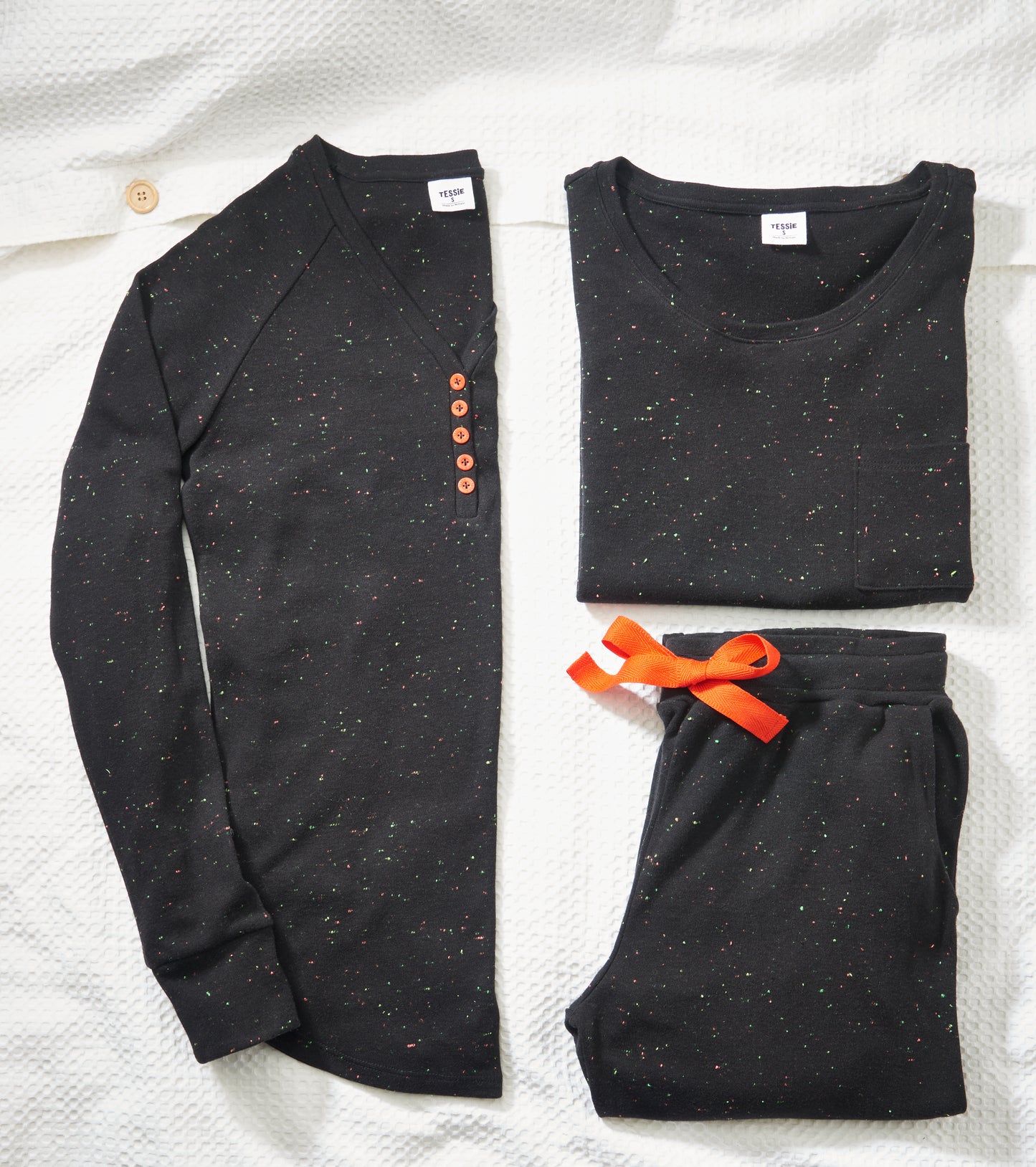 Confetti Black T-Shirt - Mix & Match Loungewear & Pyjamas