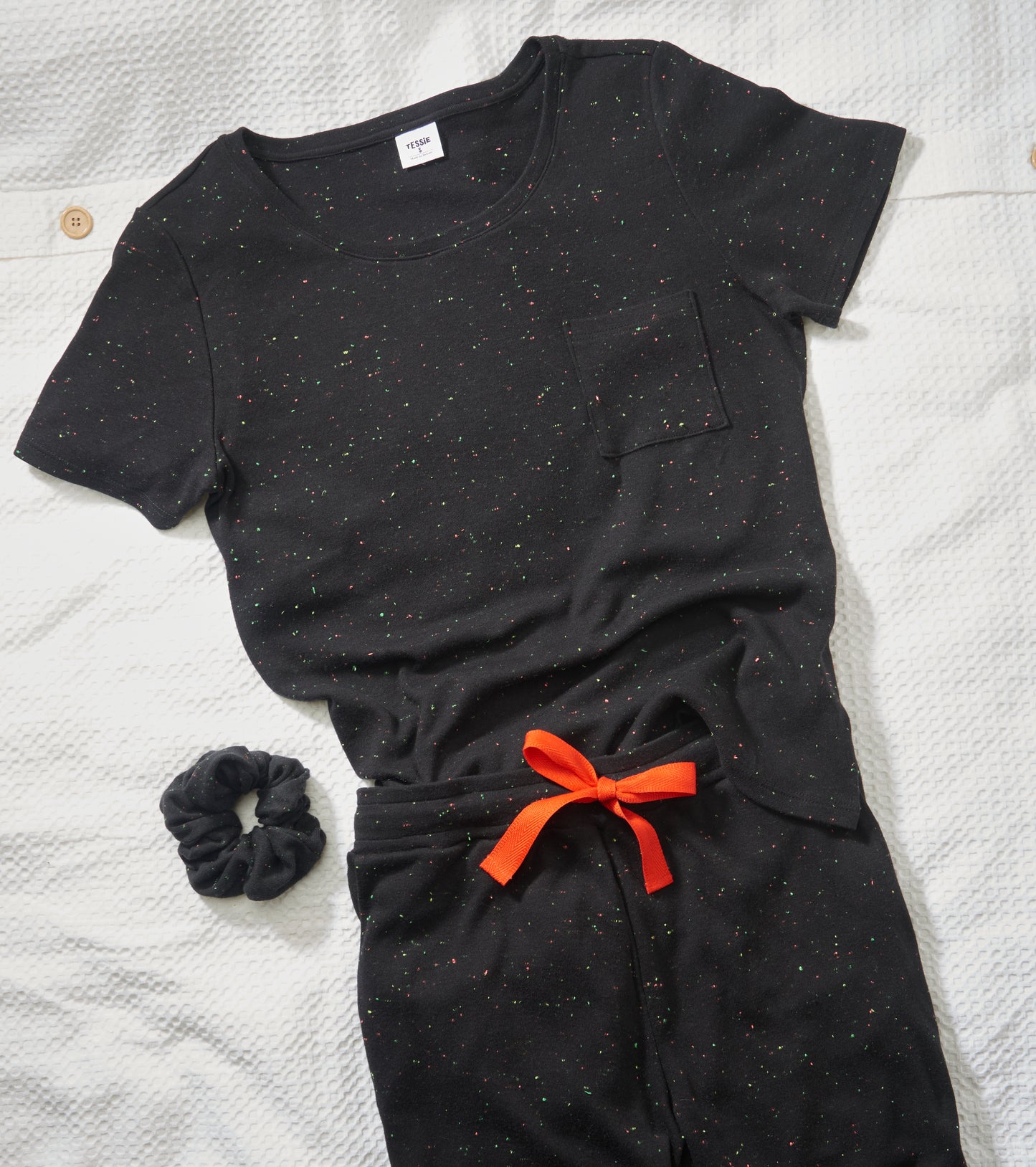Confetti Black T-Shirt - Mix & Match Loungewear & Pyjamas