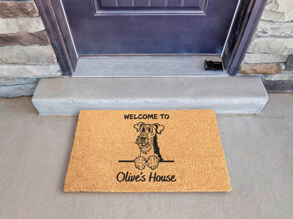 Airedale Terrier Custom Doormat | Welsh Terrier, Lakeland Terrier | Dog Lover Gift
