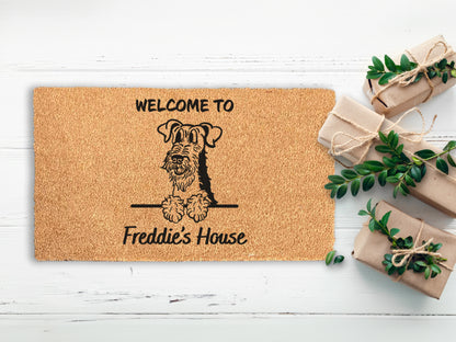 Airedale Terrier Custom Doormat | Welsh Terrier, Lakeland Terrier | Dog Lover Gift