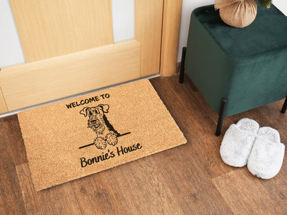 Airedale Terrier Custom Doormat | Welsh Terrier, Lakeland Terrier | Dog Lover Gift