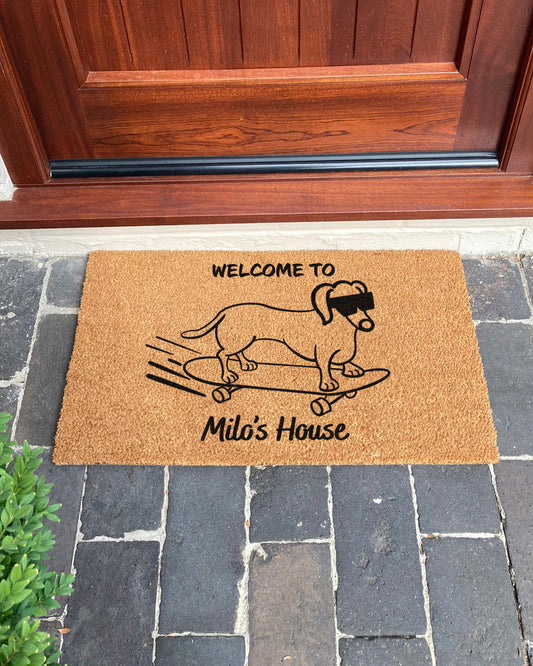 Dachshund Custom Dog Doormat | Dachshund, Sausage Dog, Wiener, Doxie | Dog Lover Gift (Copy)
