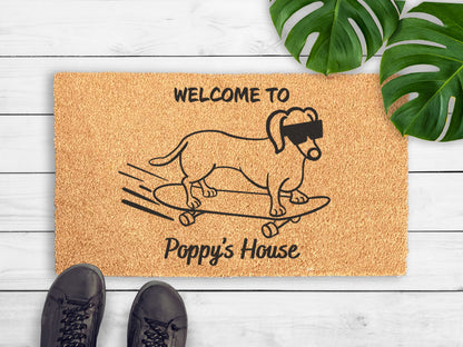 Dachshund Custom Dog Doormat | Dachshund, Sausage Dog, Wiener, Doxie | Dog Lover Gift (Copy)