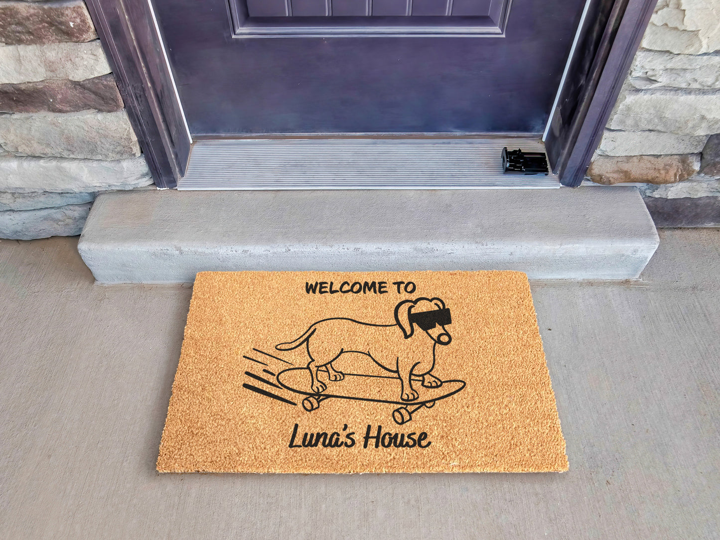 Dachshund Custom Dog Doormat | Dachshund, Sausage Dog, Wiener, Doxie | Dog Lover Gift (Copy)