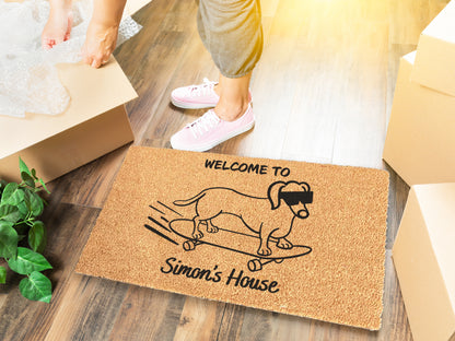 Dachshund Custom Dog Doormat | Dachshund, Sausage Dog, Wiener, Doxie | Dog Lover Gift (Copy)