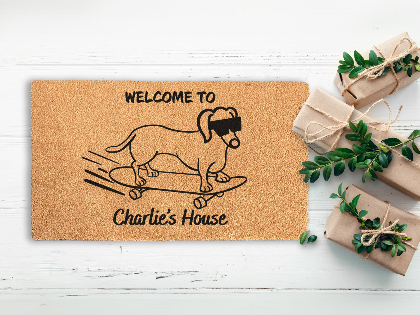Dachshund Custom Dog Doormat | Dachshund, Sausage Dog, Wiener, Doxie | Dog Lover Gift (Copy)
