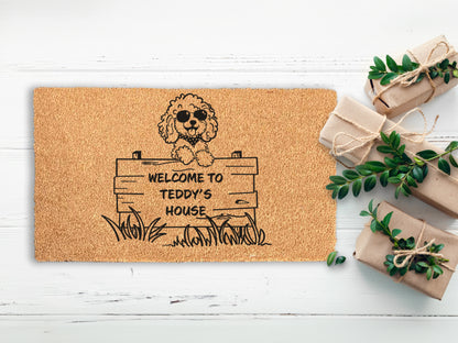 Cockapoo Custom Dog Doormat | Cockapoo, Golden Doodle, Labradoodle | Dog Lover Gift