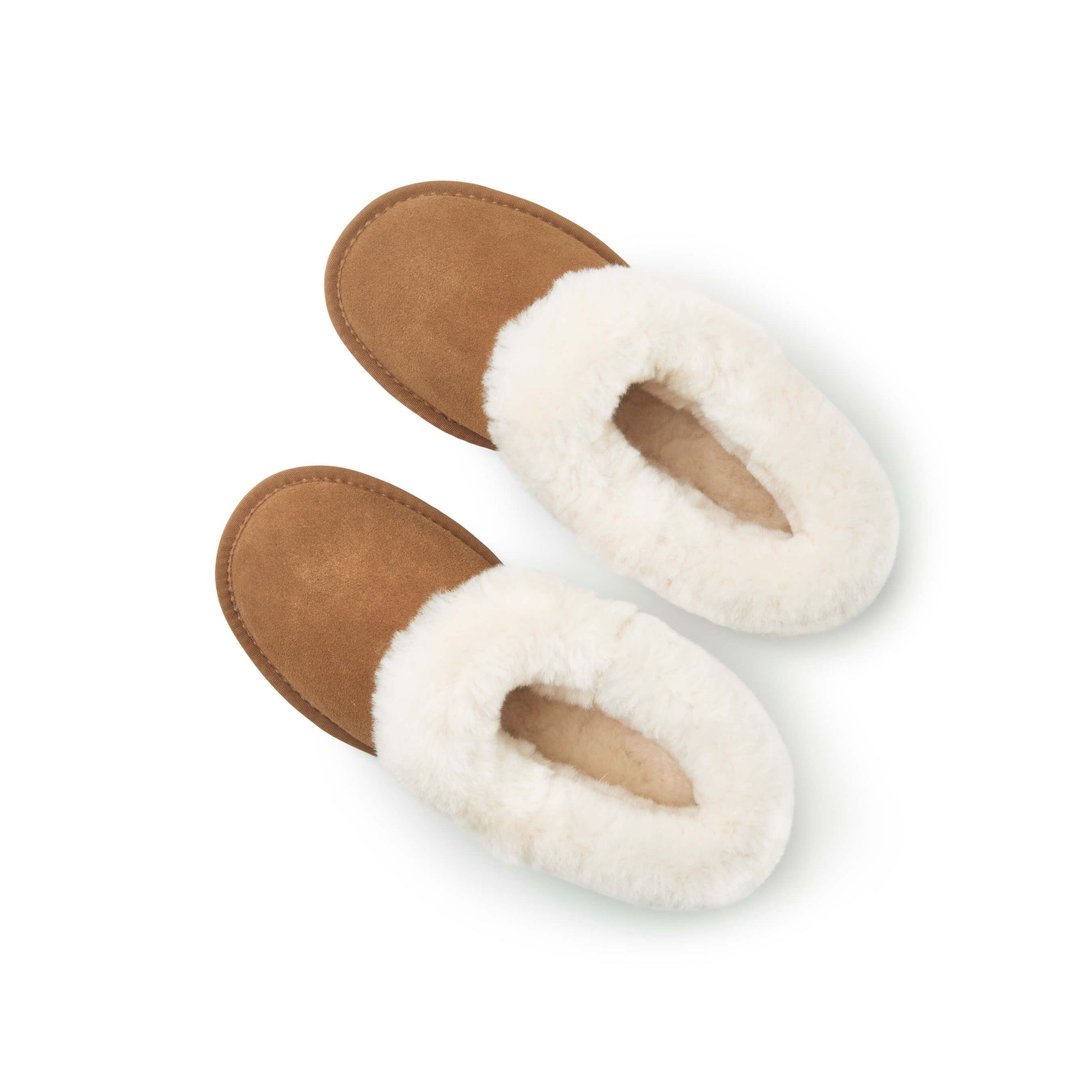 Tessie Sheepskin Slipper Boots | Betty Low Slipper Boots | Chestnut Sheepskin Slipper Boots