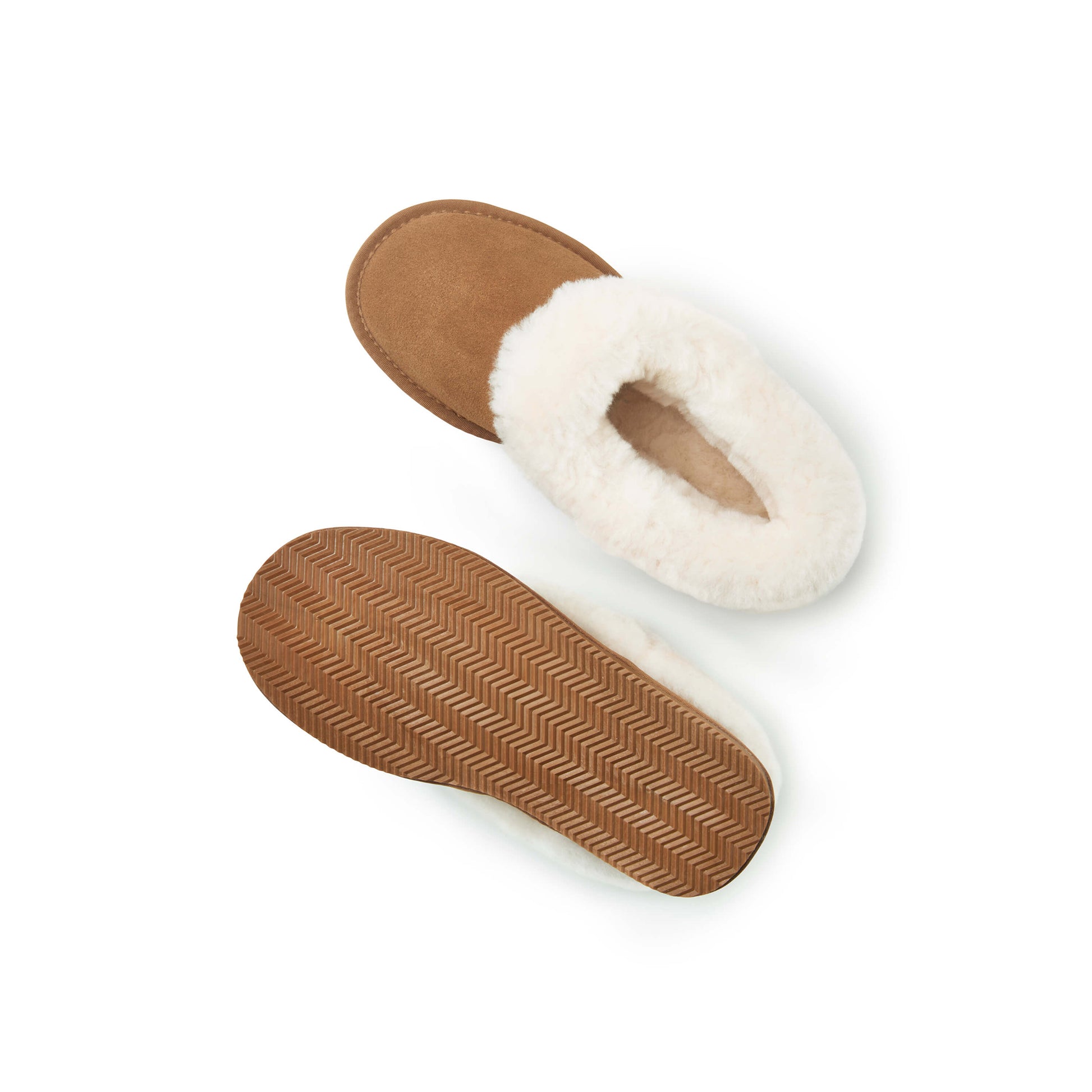 Tessie Sheepskin Slipper Boots | Betty Low Slipper Boots | Chestnut Sheepskin Slipper Boots