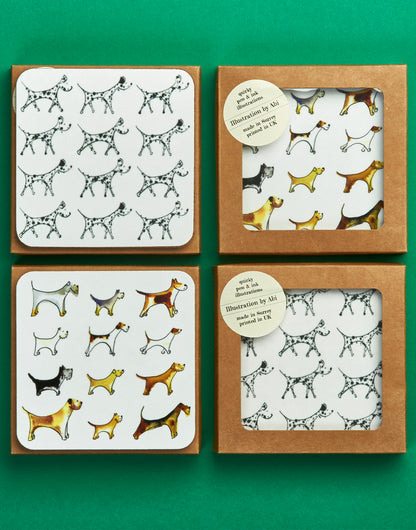 Set of Four Terrier Coasters