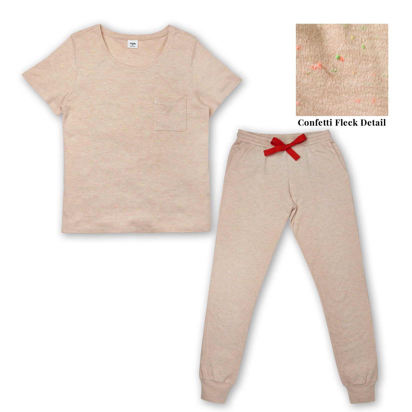 Confetti Oat T-Shirt & Trousers Pyjamas Set