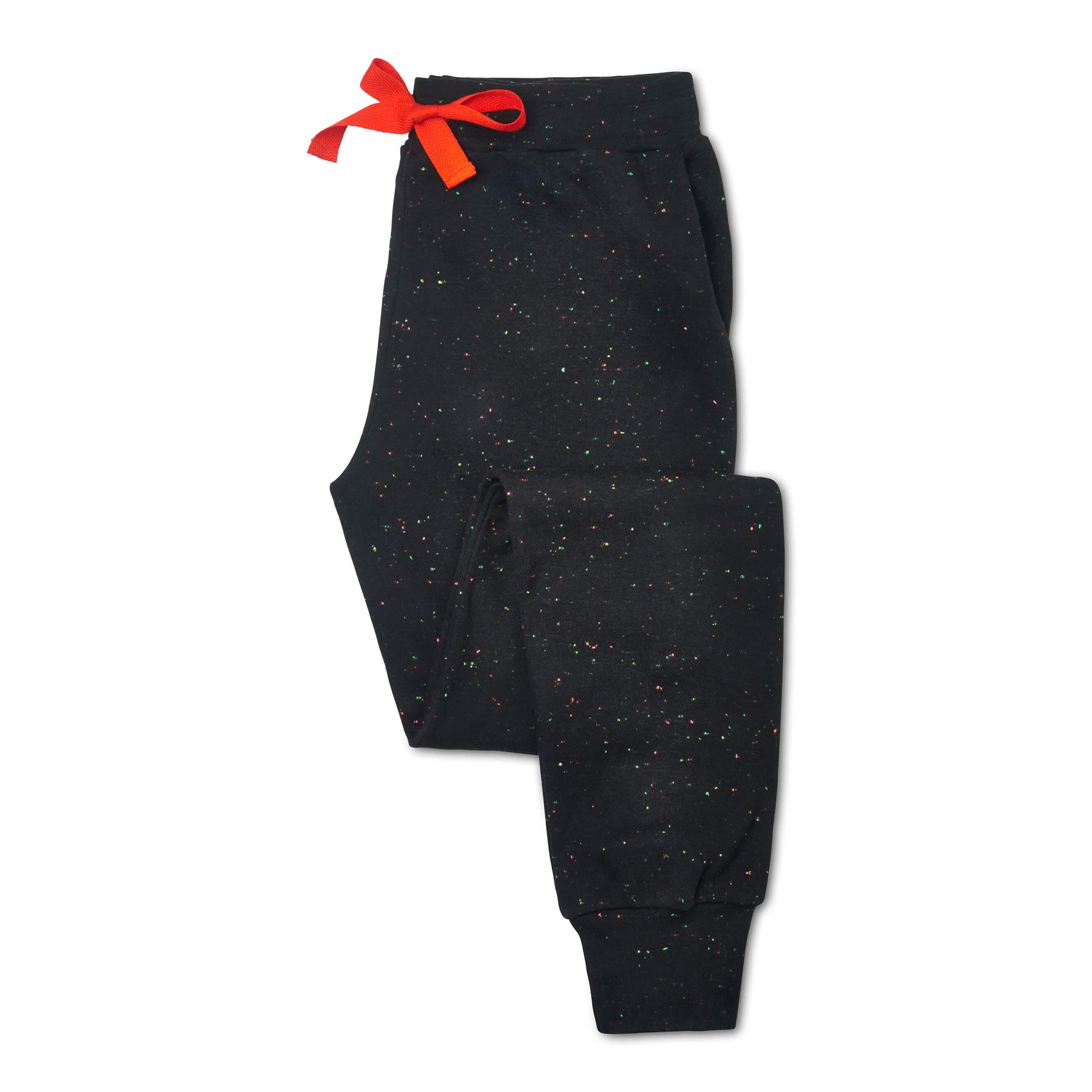 Tessie Confetti Black Pyjama Trousers | Women's Pyjama Trousers | Ladies PJ Bottoms | Nep Fabric | Black Pyjama Trousers with Pockets | Cuffed Pyjama Bottoms