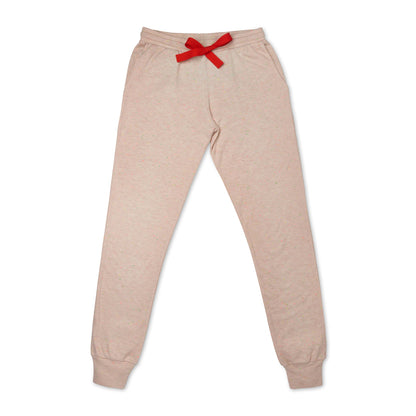 Tessie Confetti Oat Pyjama Trousers | Women's Pyjama Trousers | Ladies PJ Bottoms | Nep Fabric | Beige Pyjama Trousers with Pockets | Cuffed Pyjama Bottoms