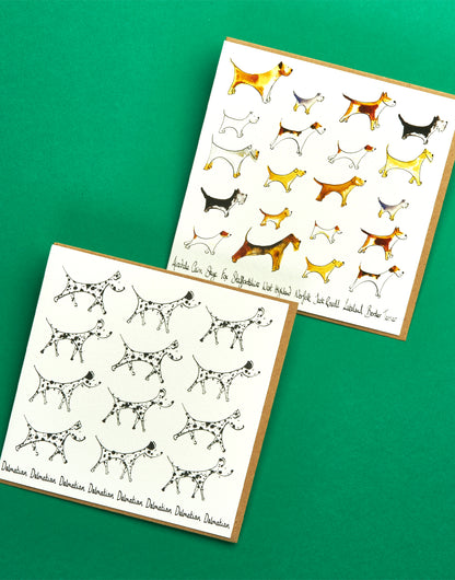 Dog Print Greetings Card